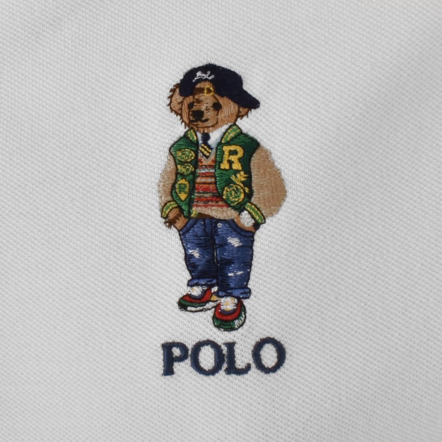 Ralph Lauren Short Sleeve Teddy Polo T Shirt White Mainline Menswear